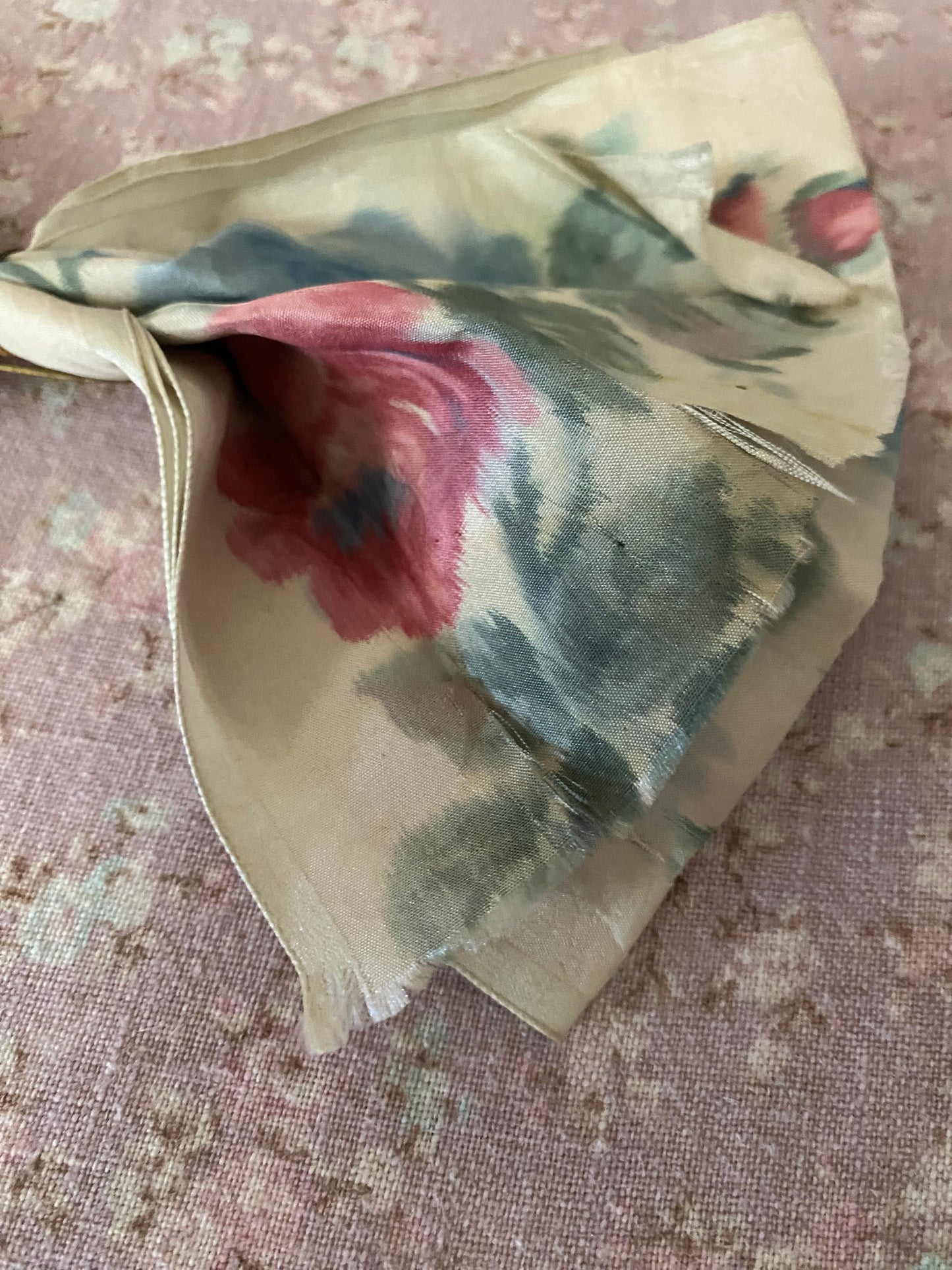 Antique French Ribbon Silk Hair Bow