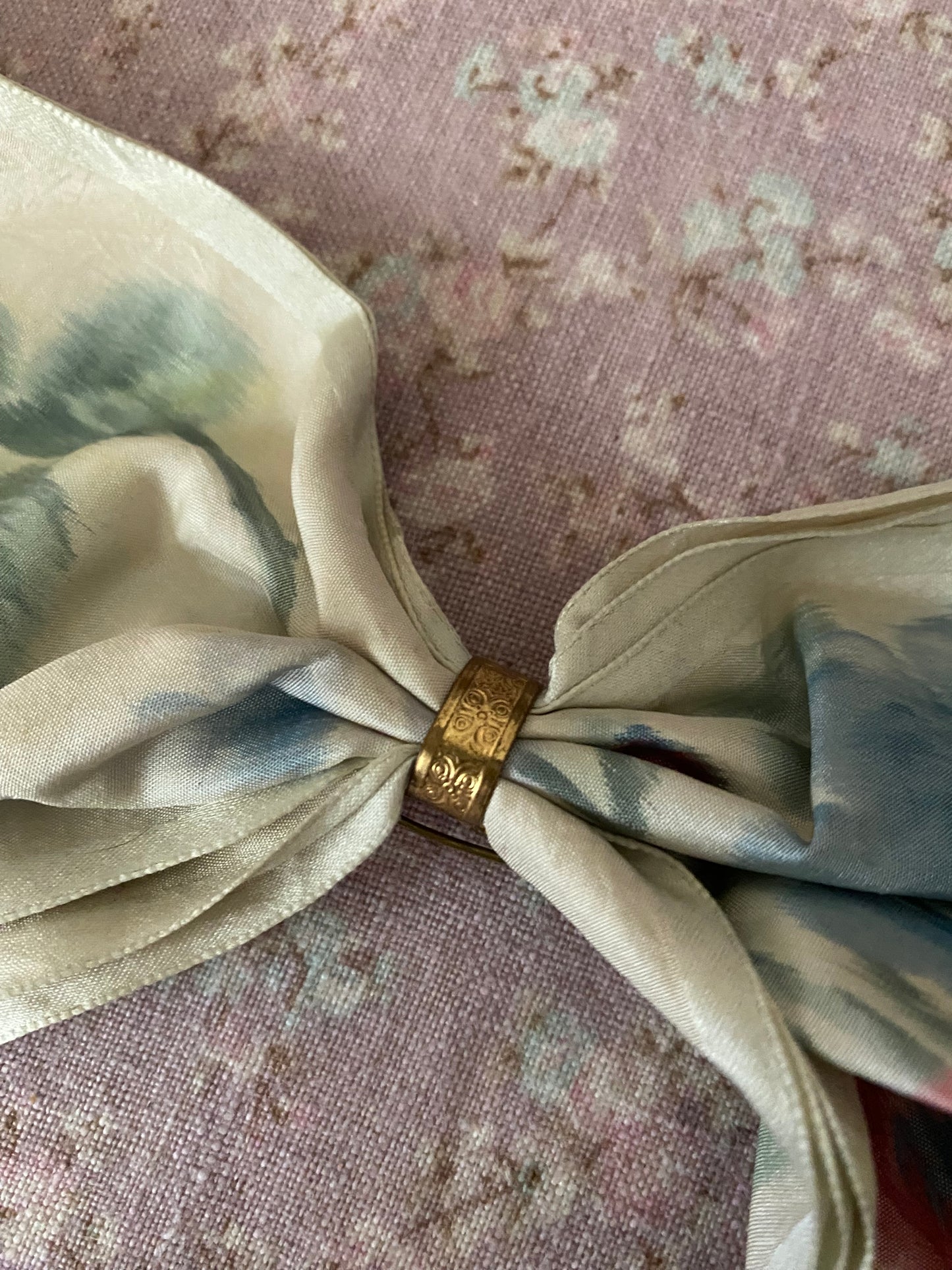 Antique French Ribbon Silk Hair Bow