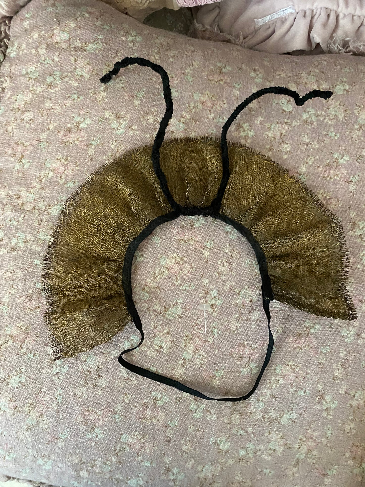Antique Gold Mesh Lame Theater Headdress