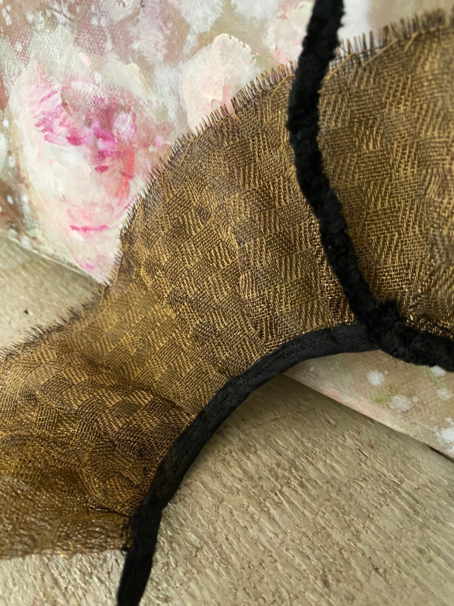 Antique Gold Mesh Lame Theater Headdress