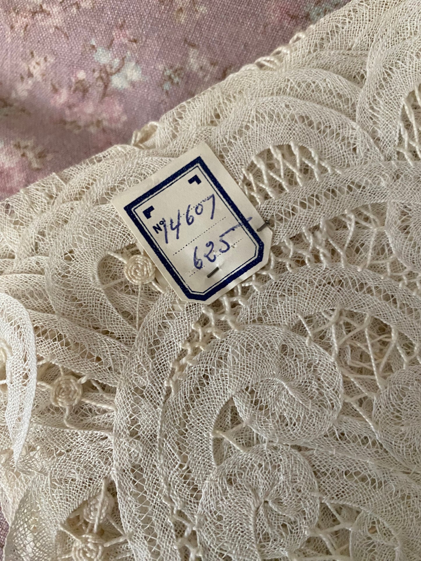 Antique Belgian Lace Tablecloth Napkins