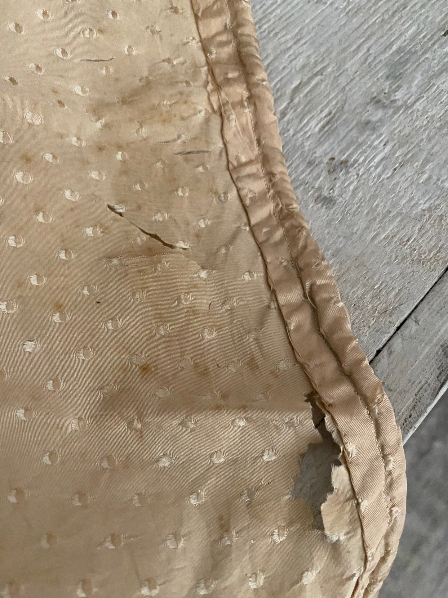 Antique Pink Peach Silk Lace Dress