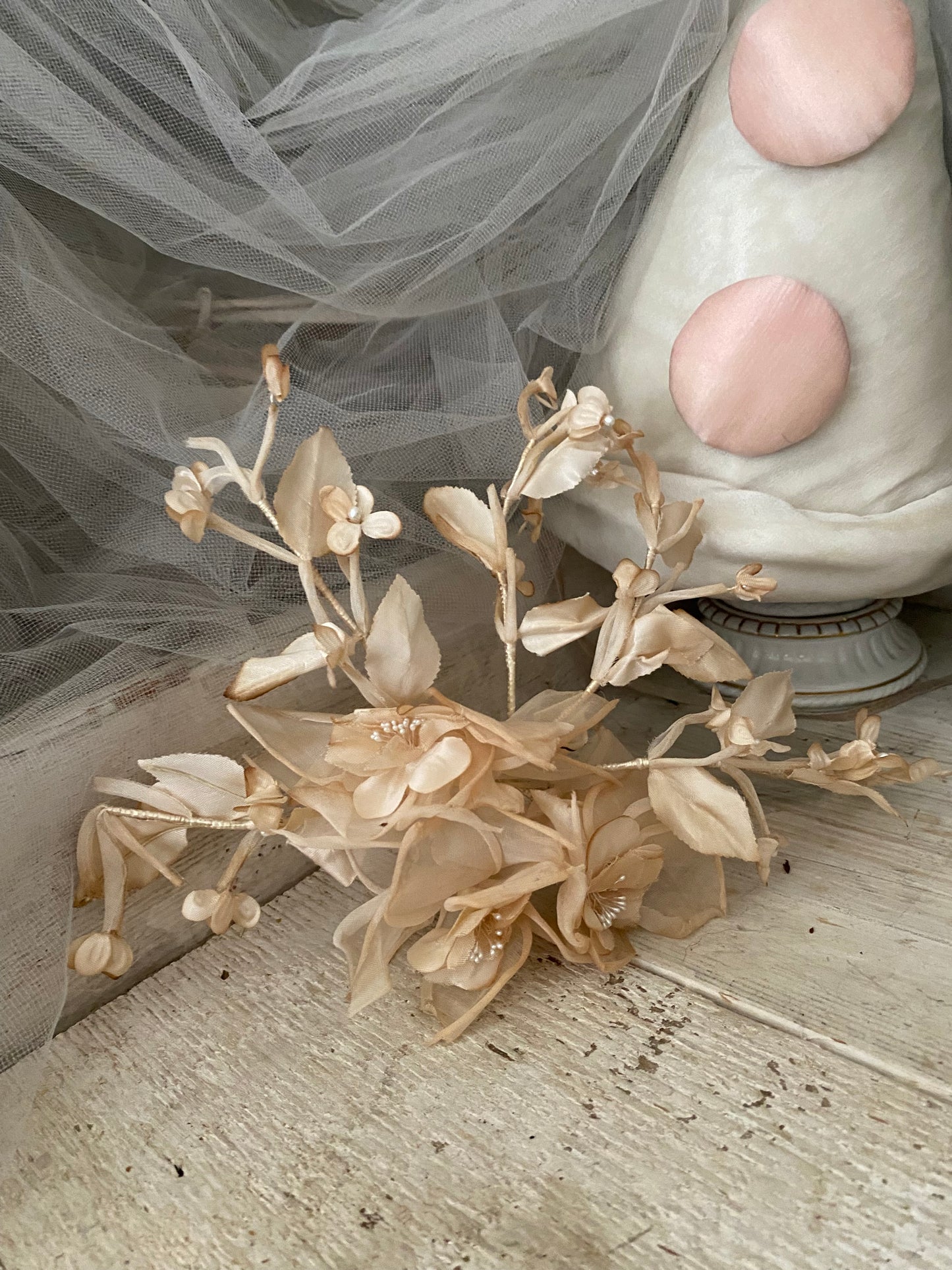 Antique Millinery Flower crown