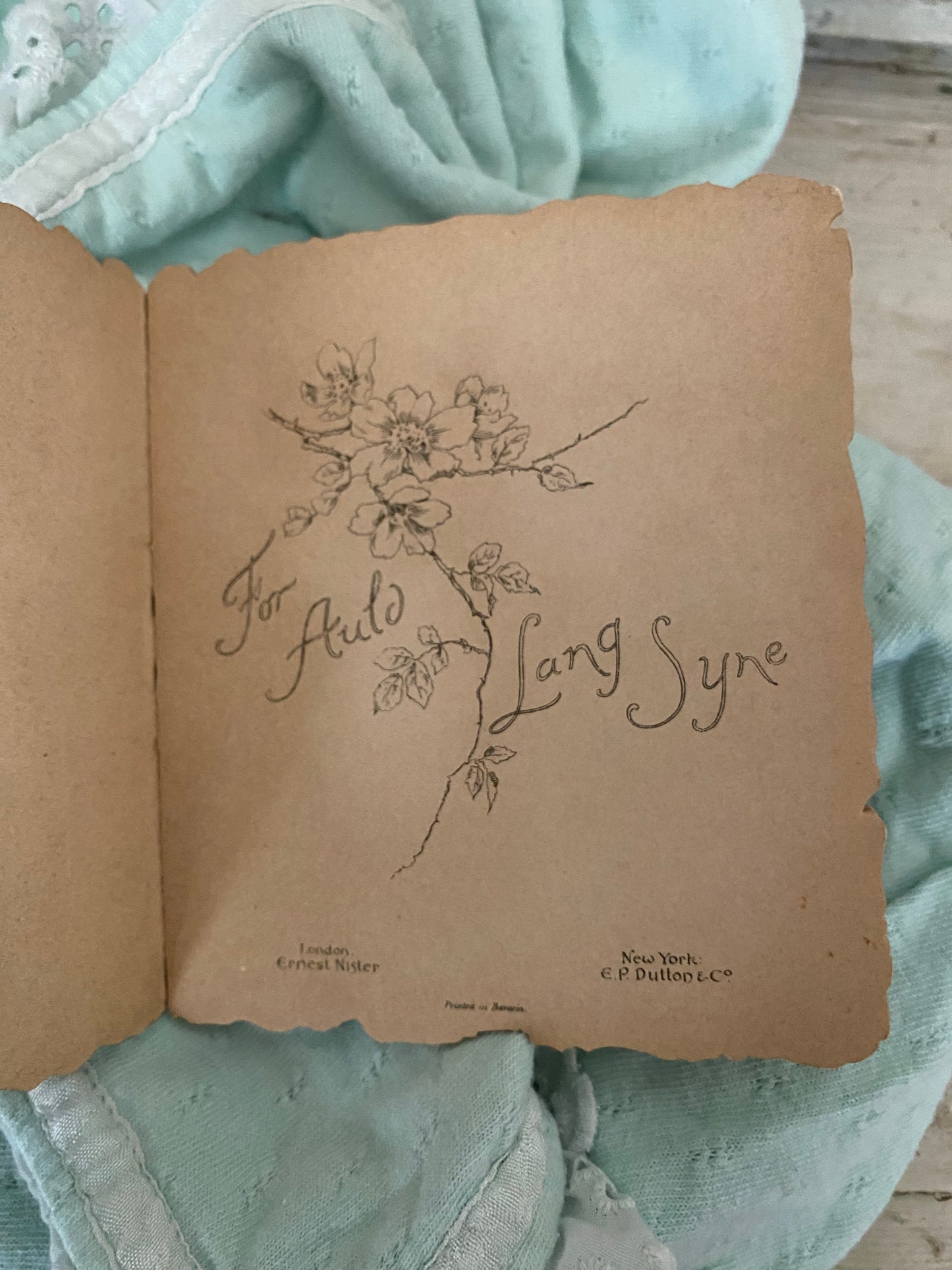 Antique Booklet Blue Ribbon
