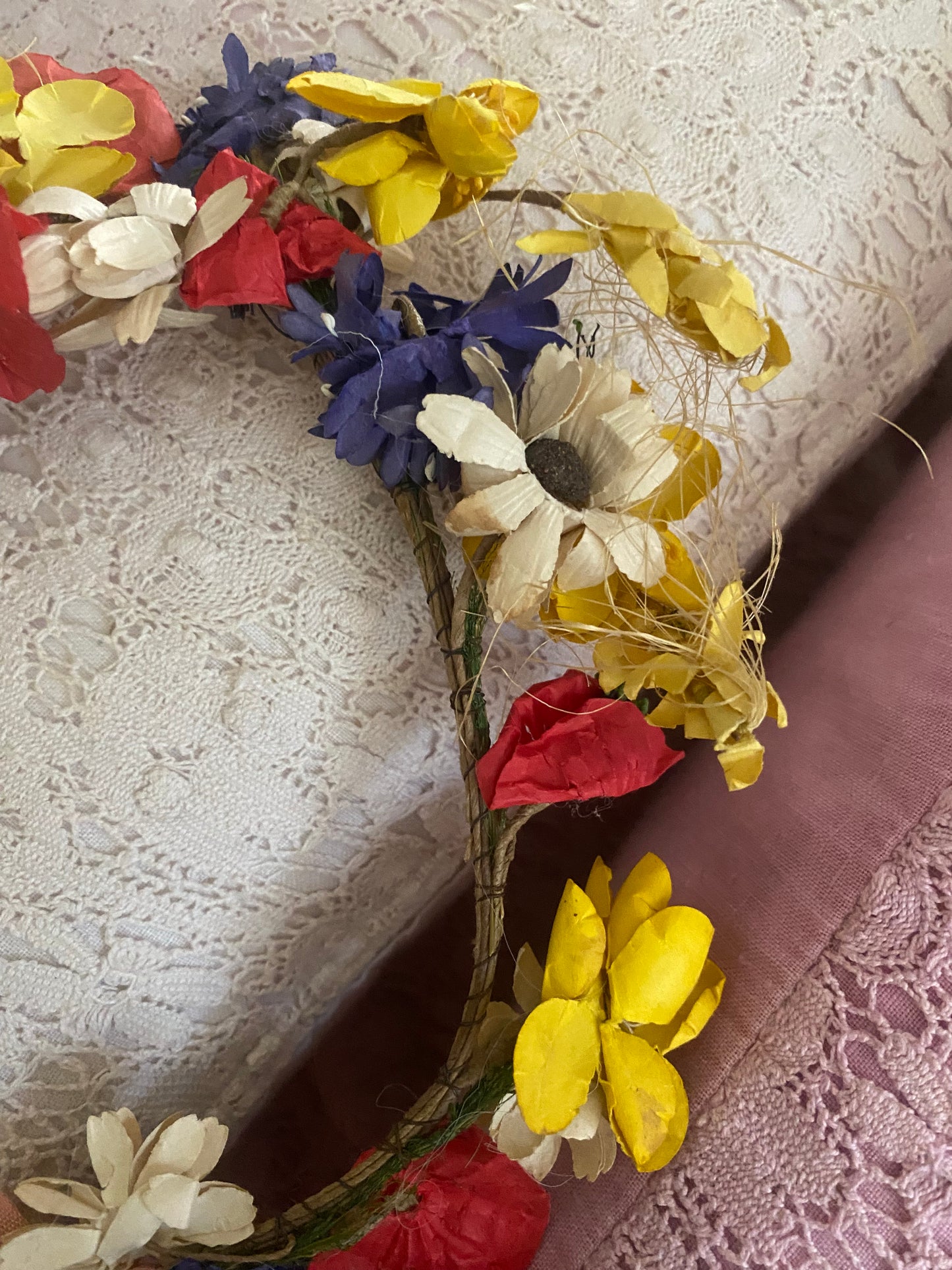 Antique Czech Millinery Flower Crown