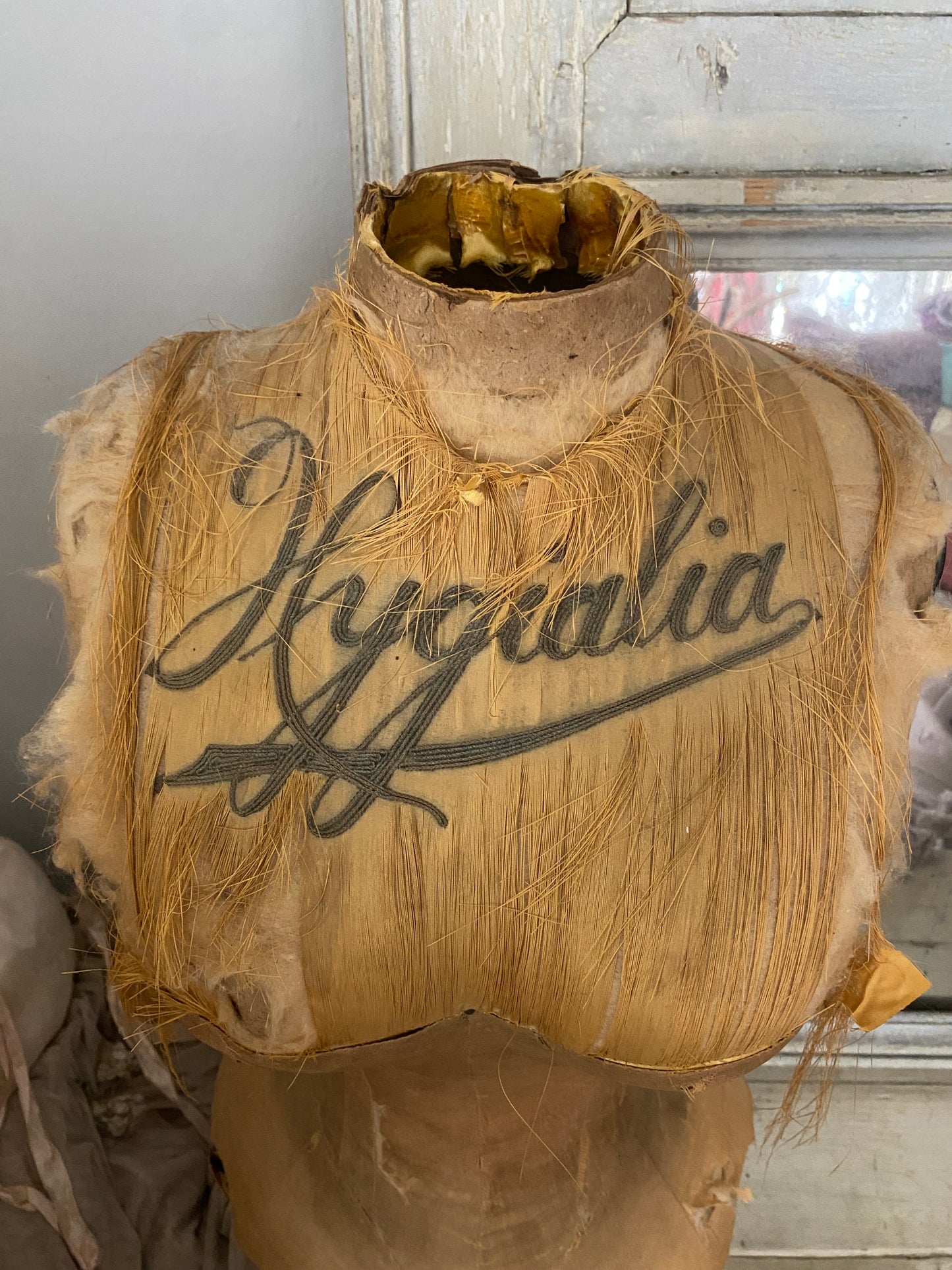 RESERVED Antique French Corset Mannequin