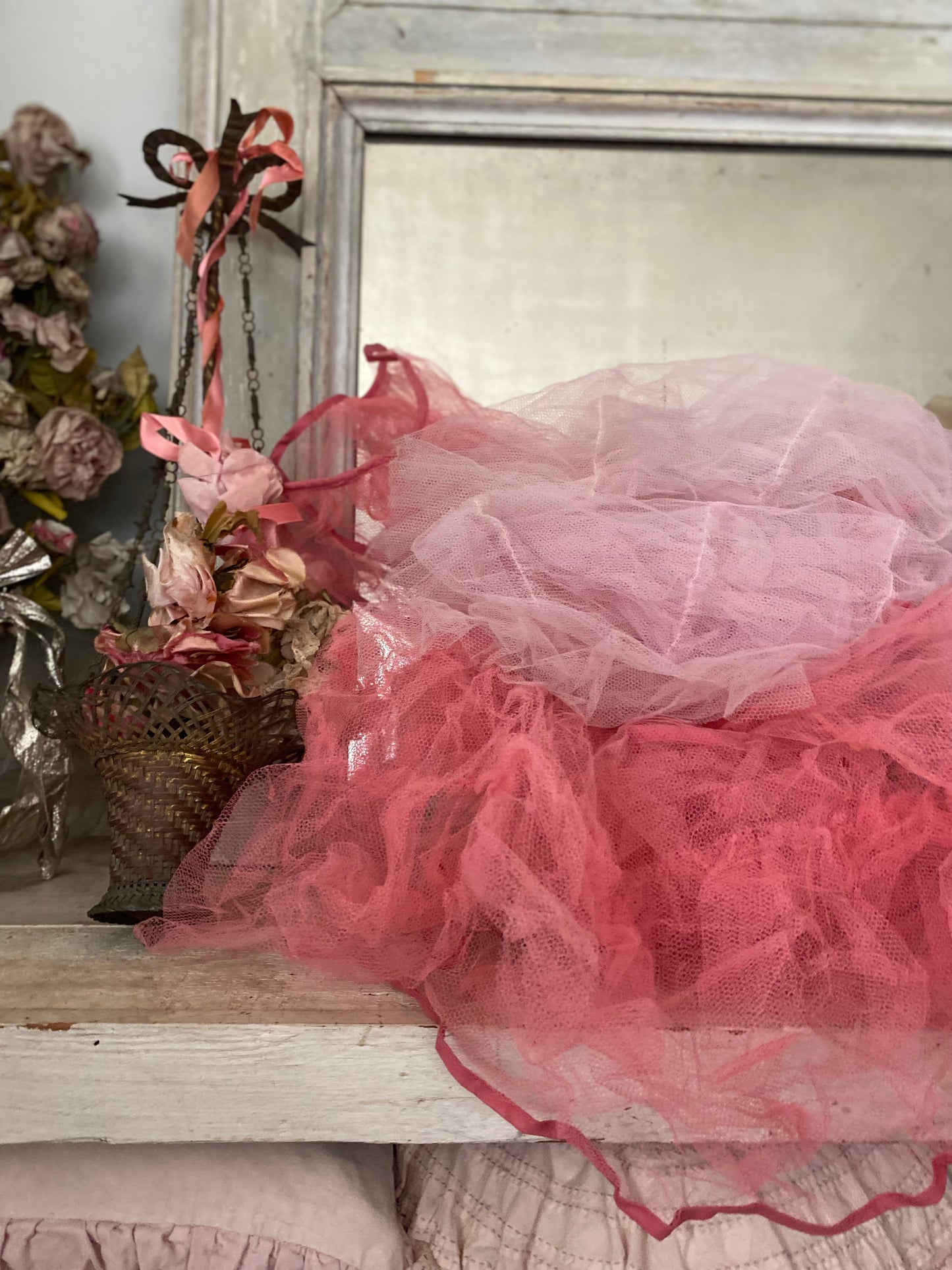 Collection 2 Vintage Pink Lace Tutu Skirts