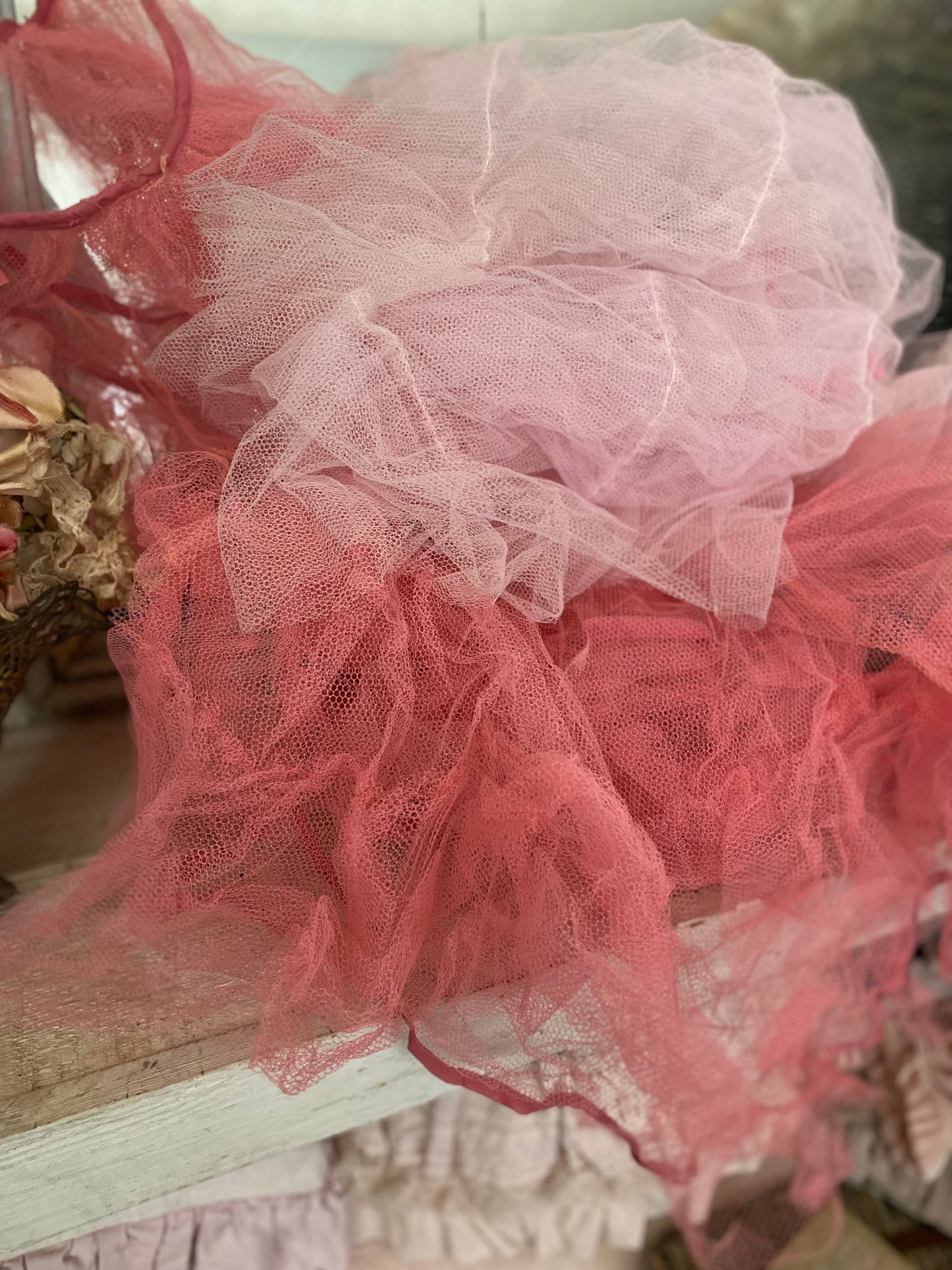 Collection 2 Vintage Pink Lace Tutu Skirts