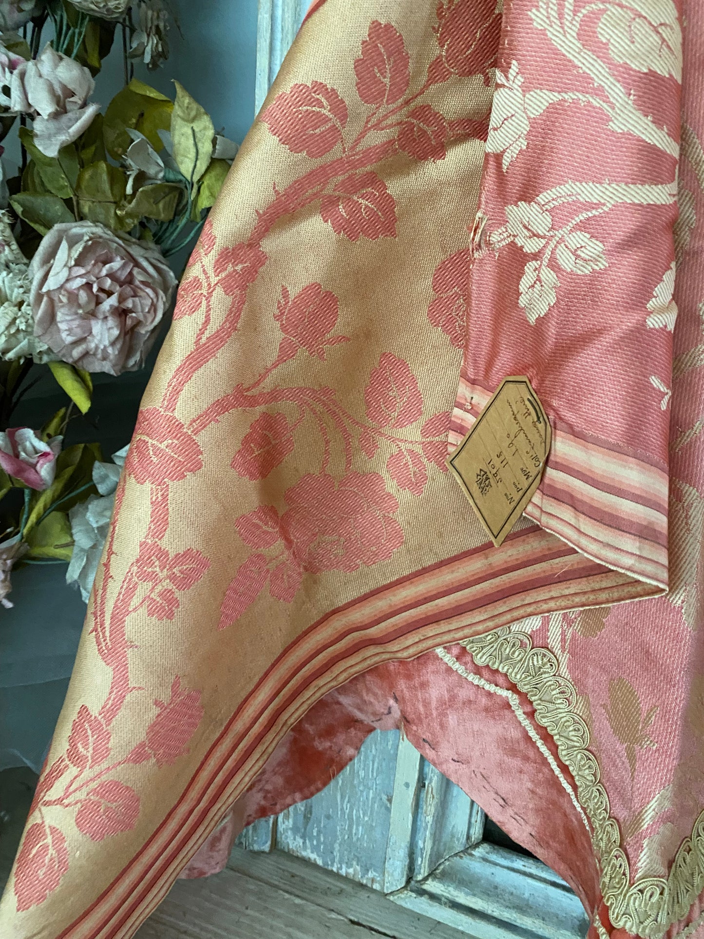 Rachel Ashwell RASSC Antique Mauve Pink French Silk Pelmet