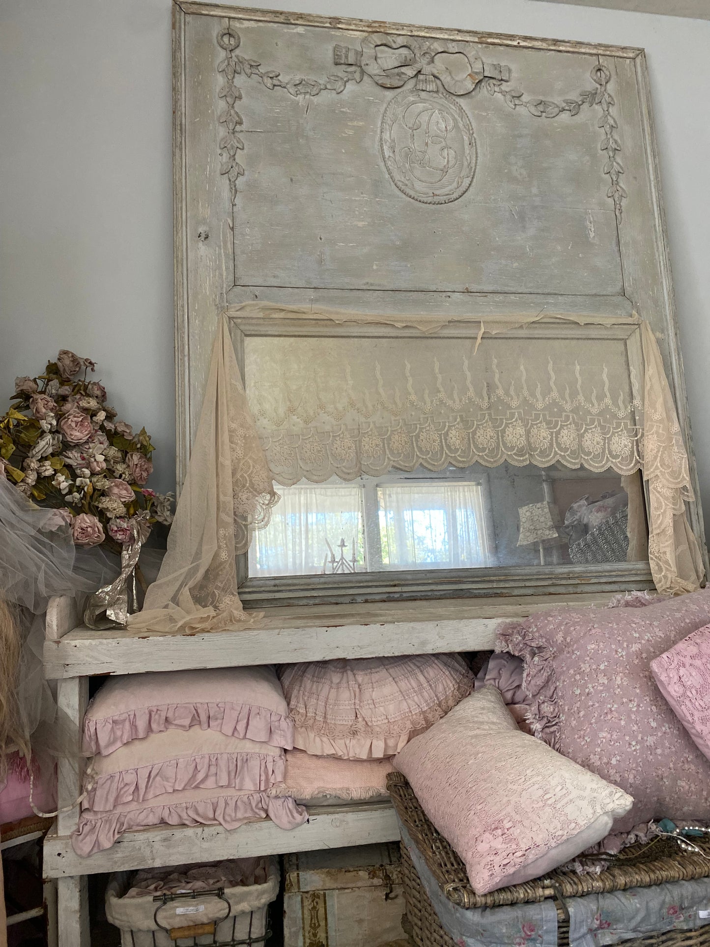 Antique Rose Lace Panel