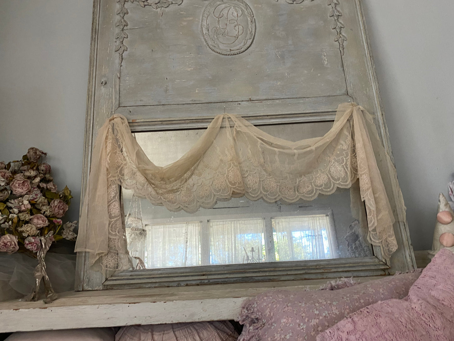 Antique Rose Lace Panel