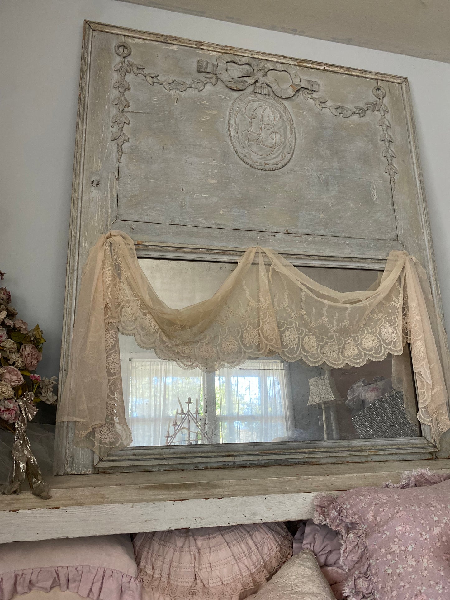Antique Rose Lace Panel