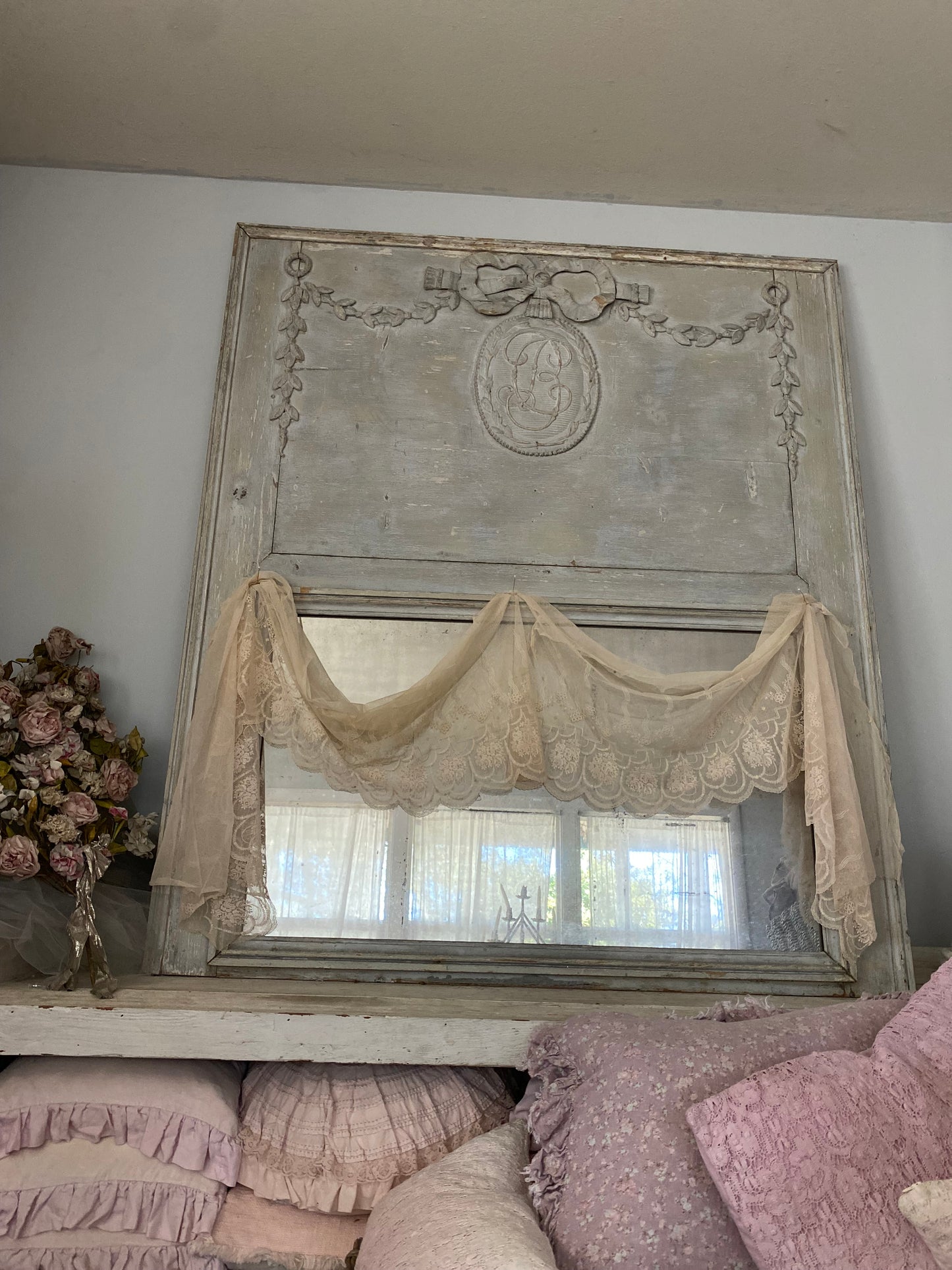 Antique Rose Lace Panel