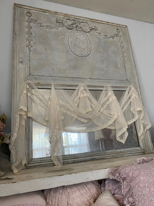 Pair Antique Lace Panels