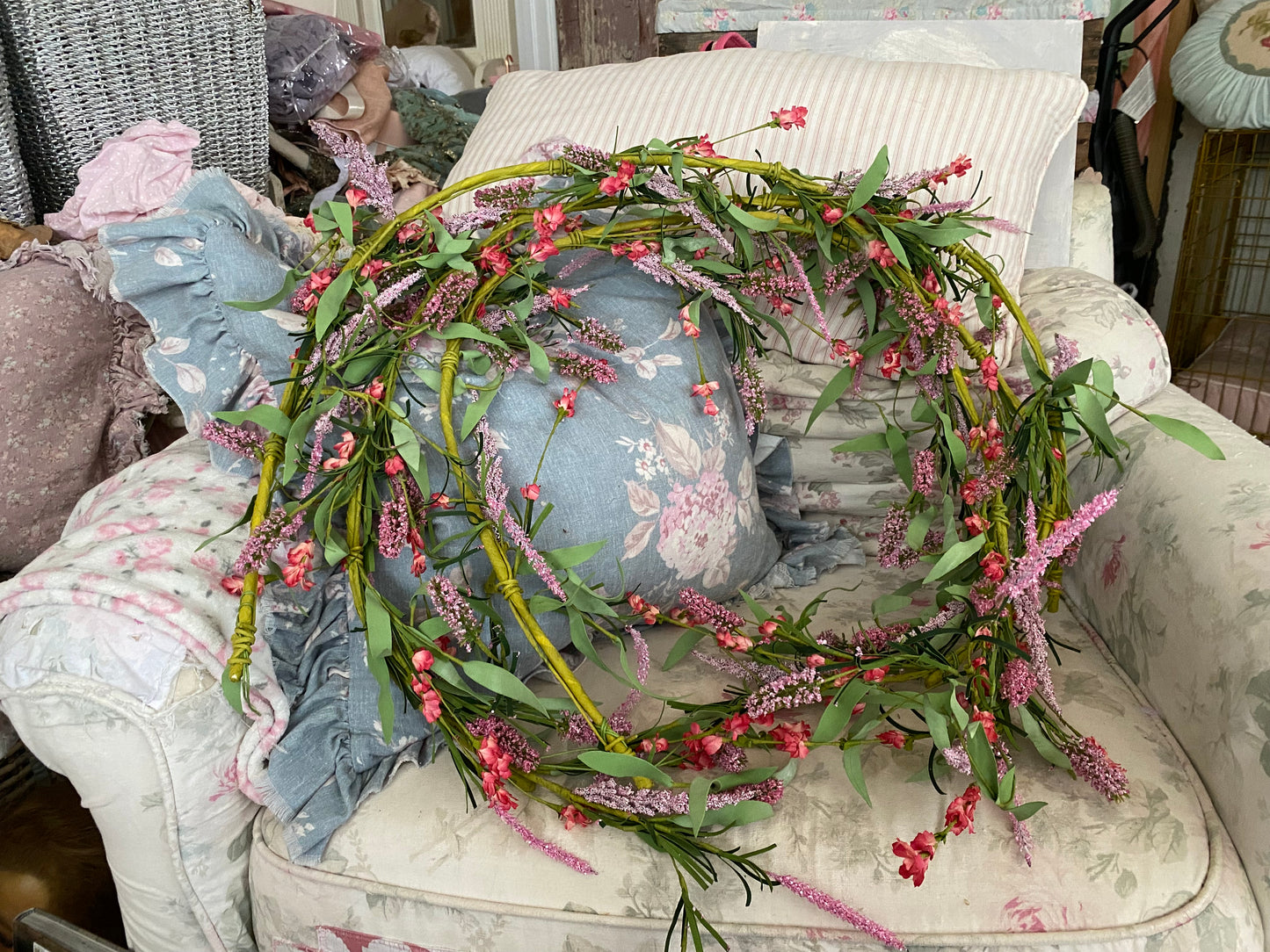 Set 3 Pink Flower Garlands
