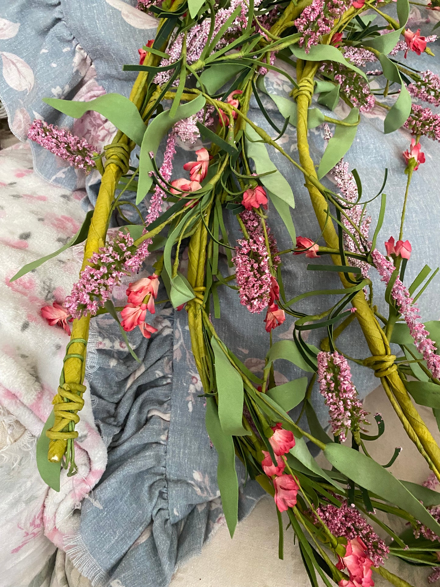Set 3 Pink Flower Garlands