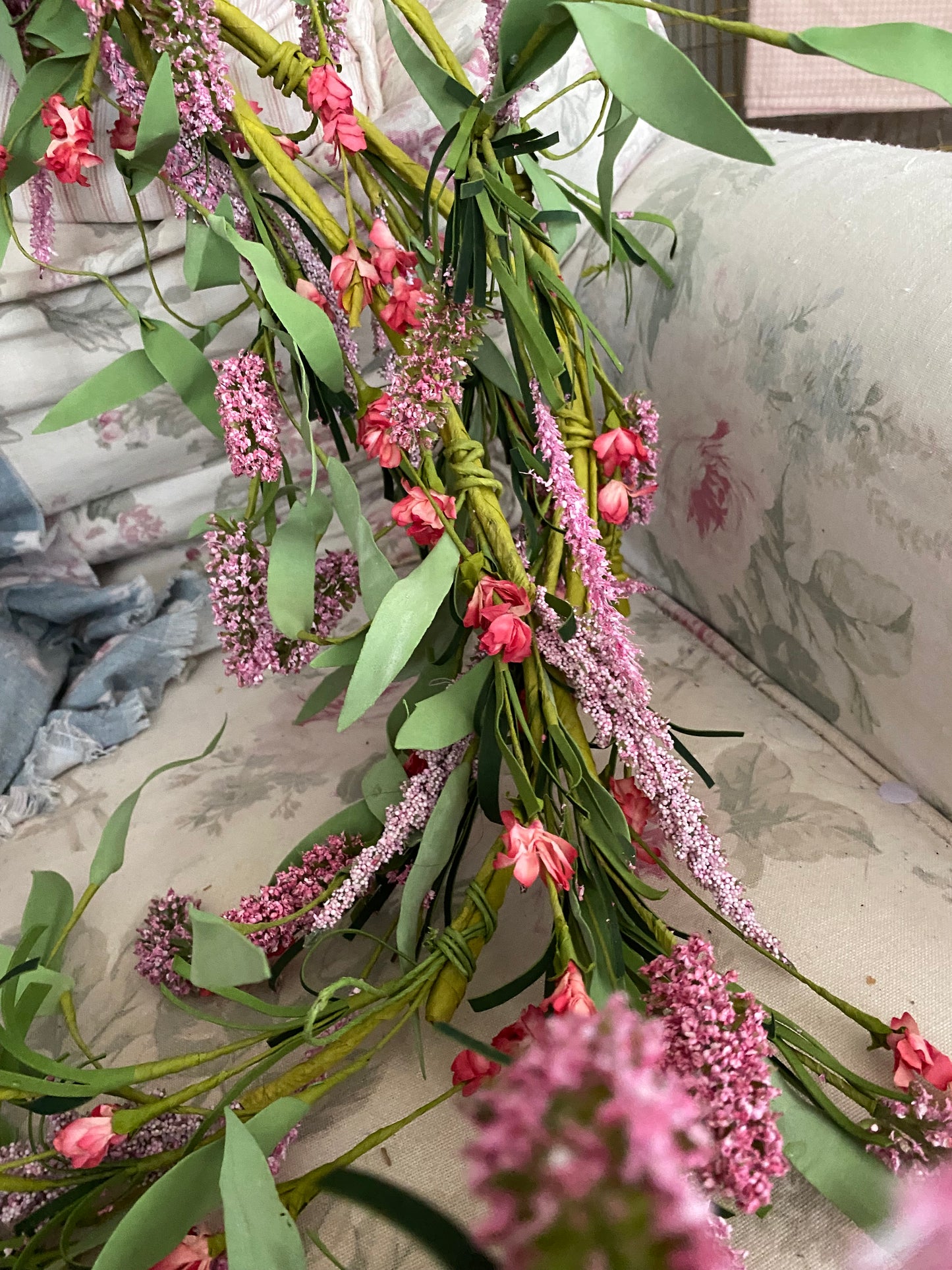 Set 3 Pink Flower Garlands