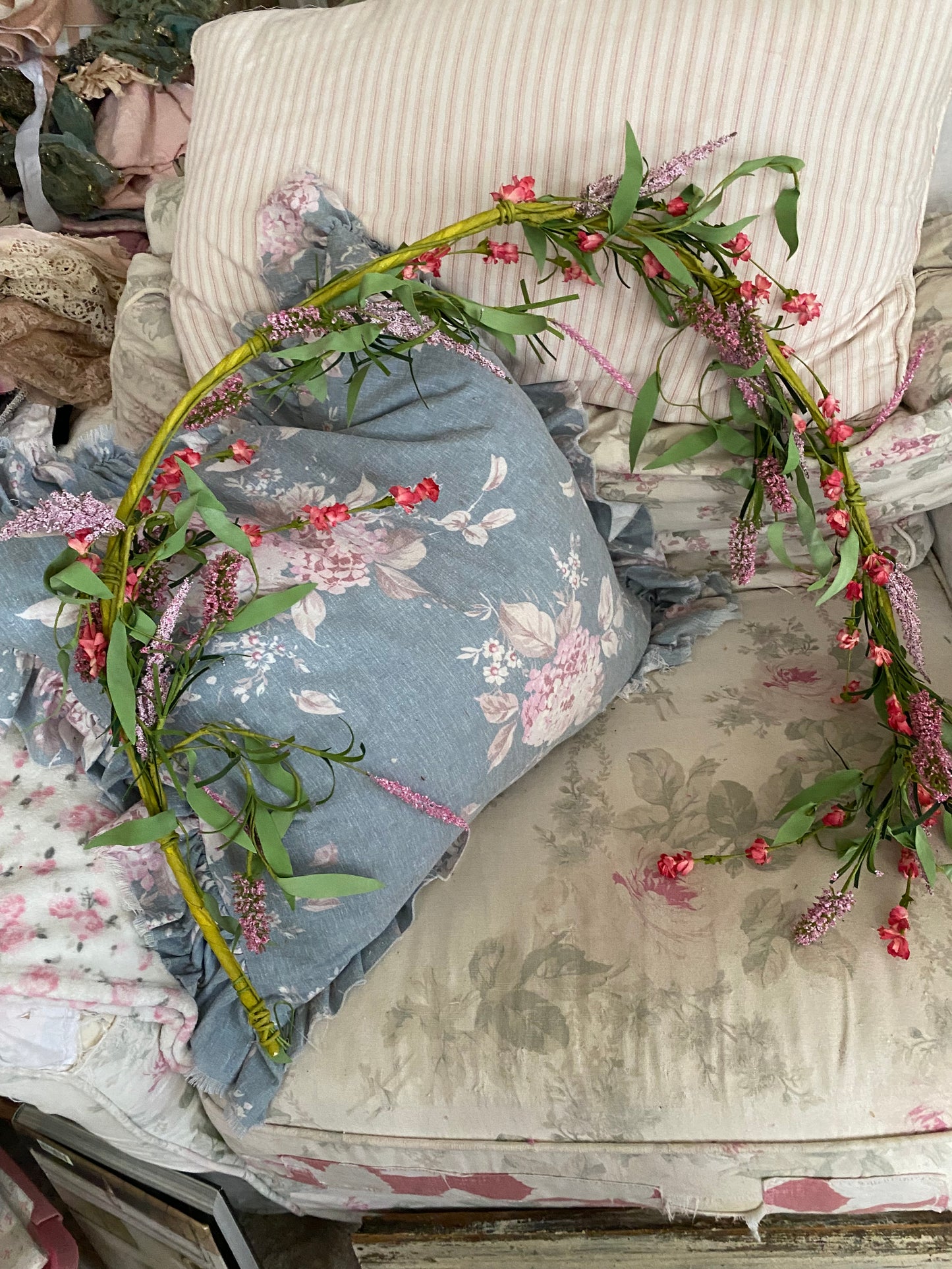 Set 3 Pink Flower Garlands