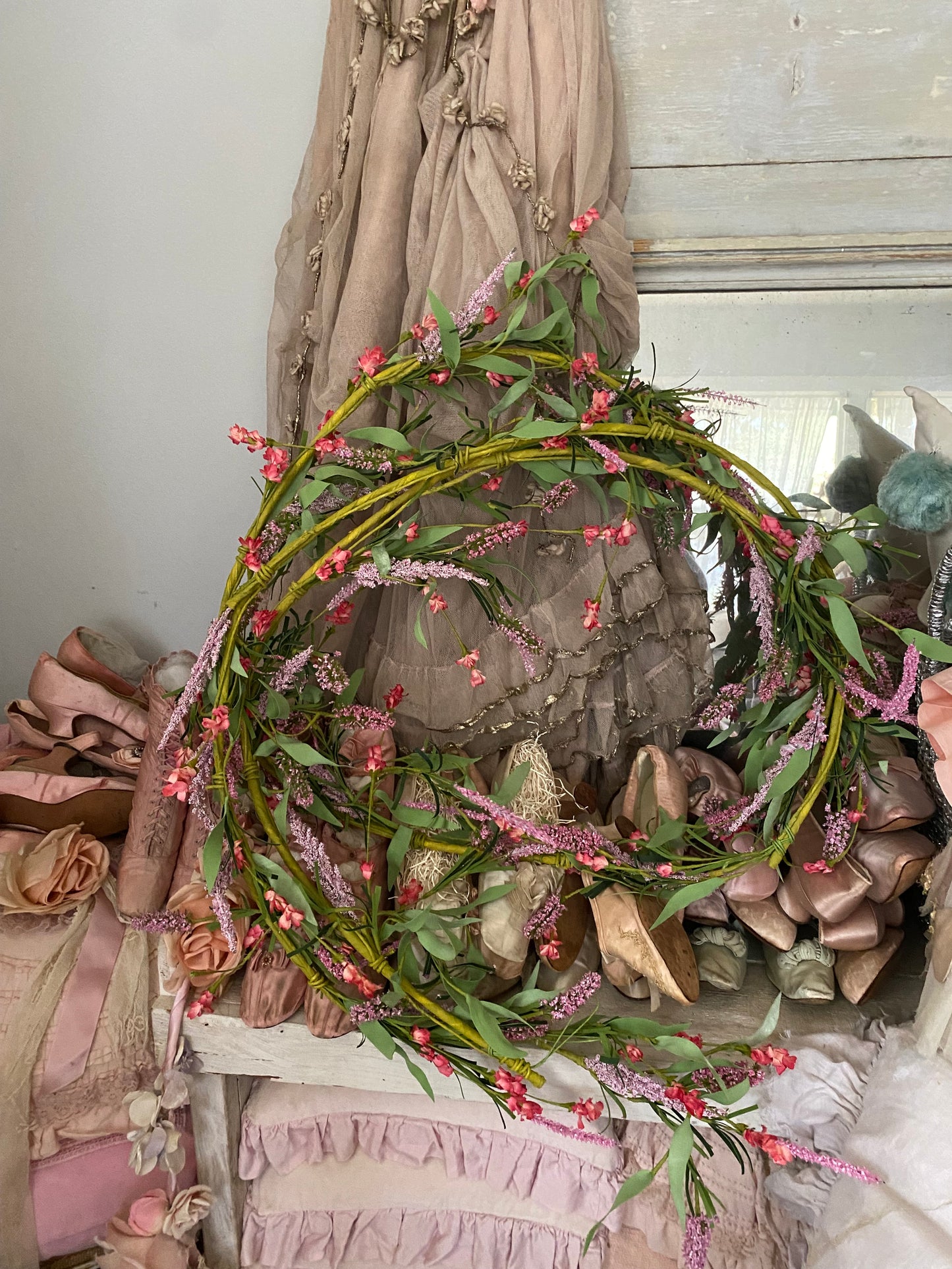 Set 3 Pink Flower Garlands