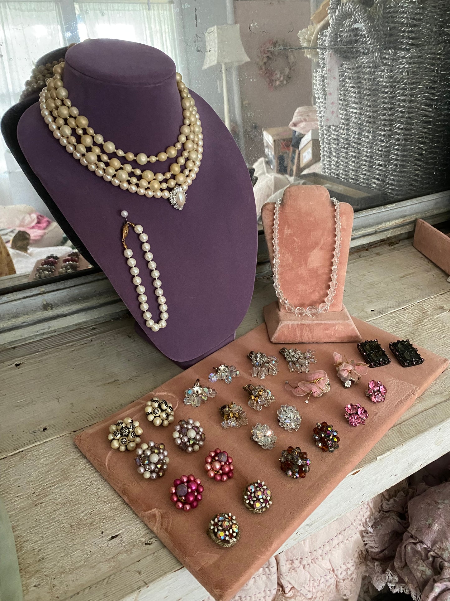 Collection PINK Vintage Costume Jewelry
