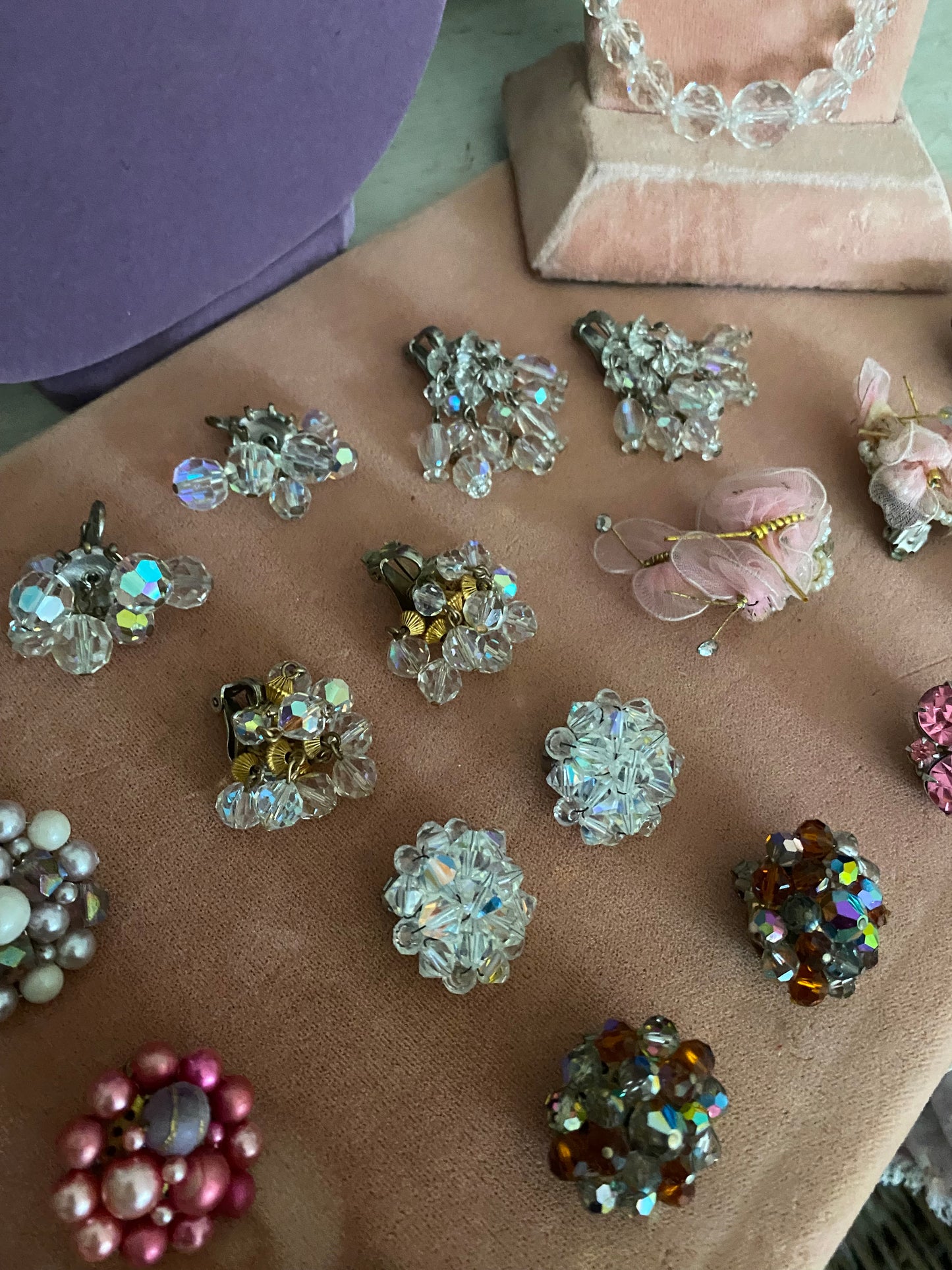 Collection PINK Vintage Costume Jewelry