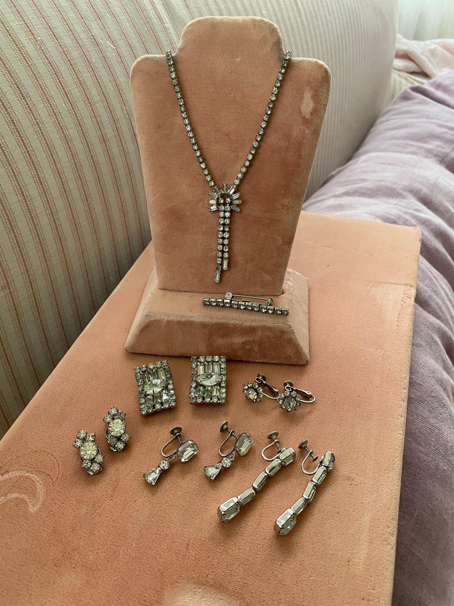 Collection Vintage Rhinestone Costume Jewelry