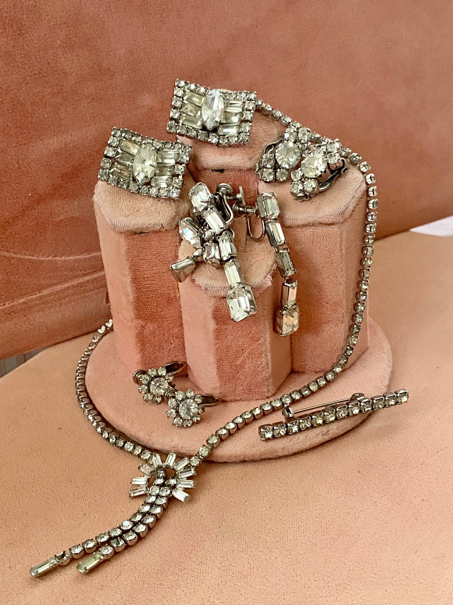 Collection Vintage Rhinestone Costume Jewelry