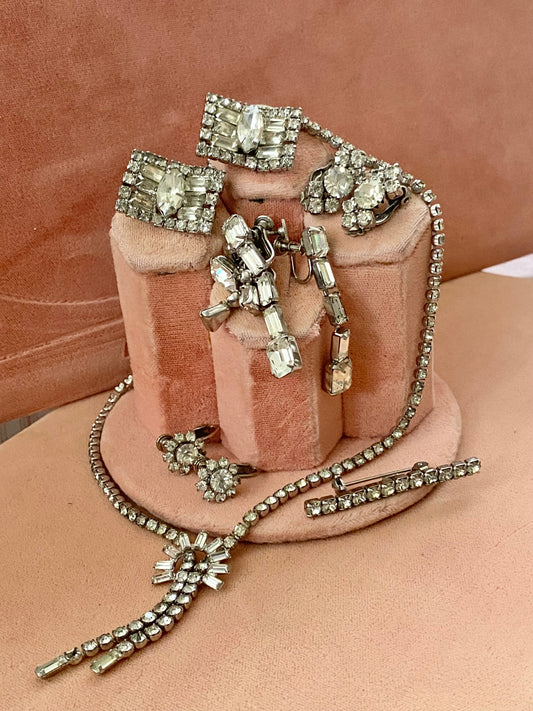 Collection Vintage Rhinestone Costume Jewelry