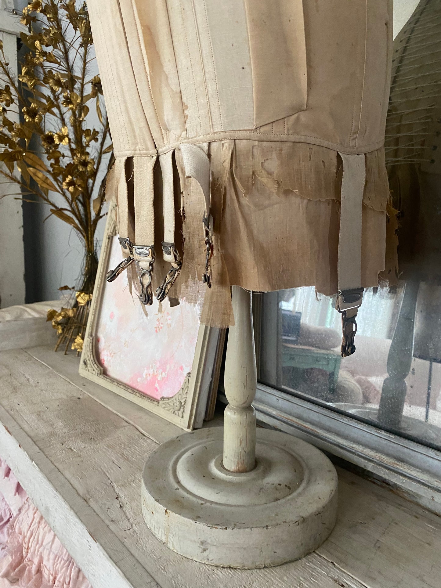 Antique Silk Corset Display Mannequin