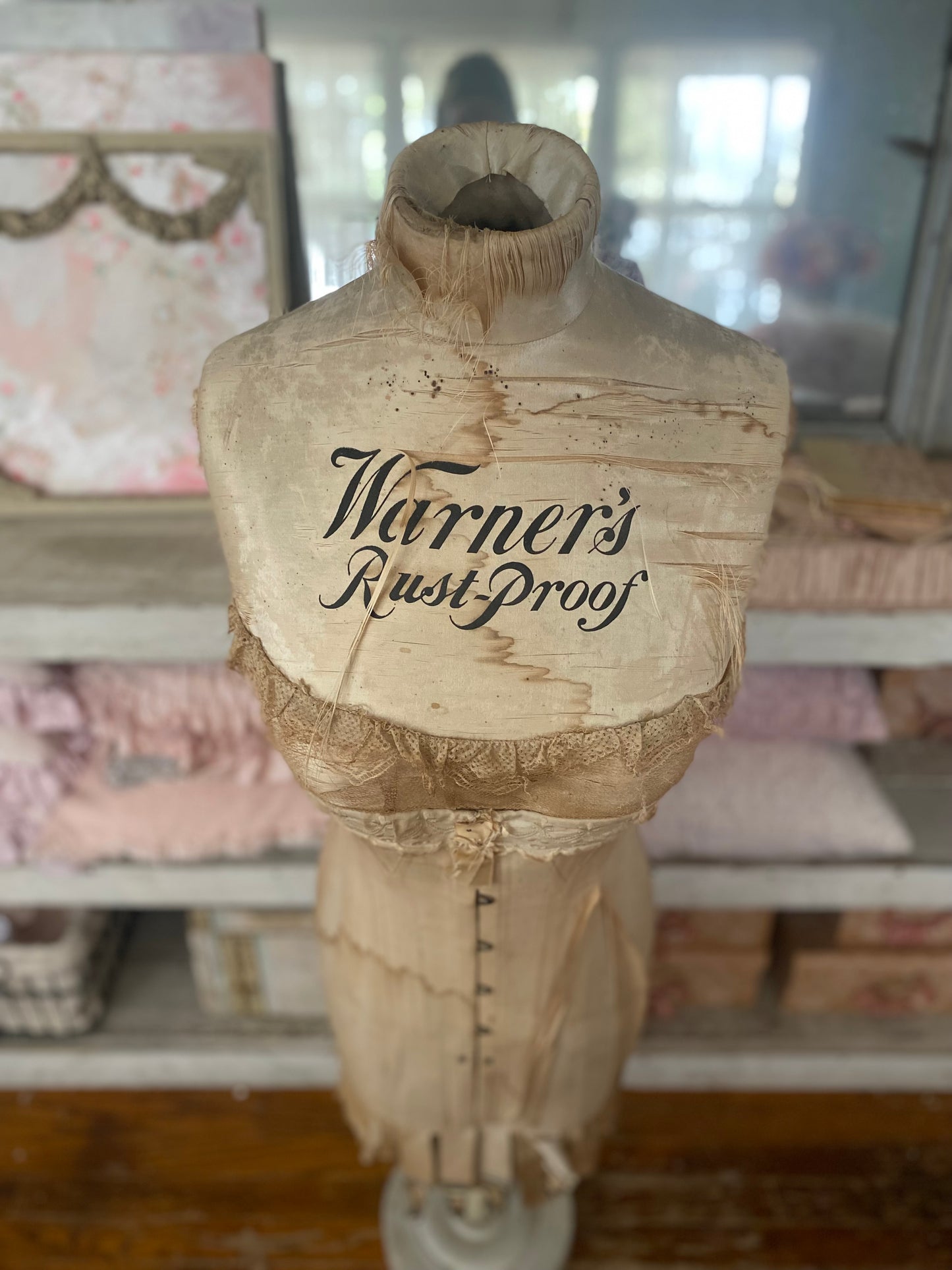 Antique Silk Corset Display Mannequin