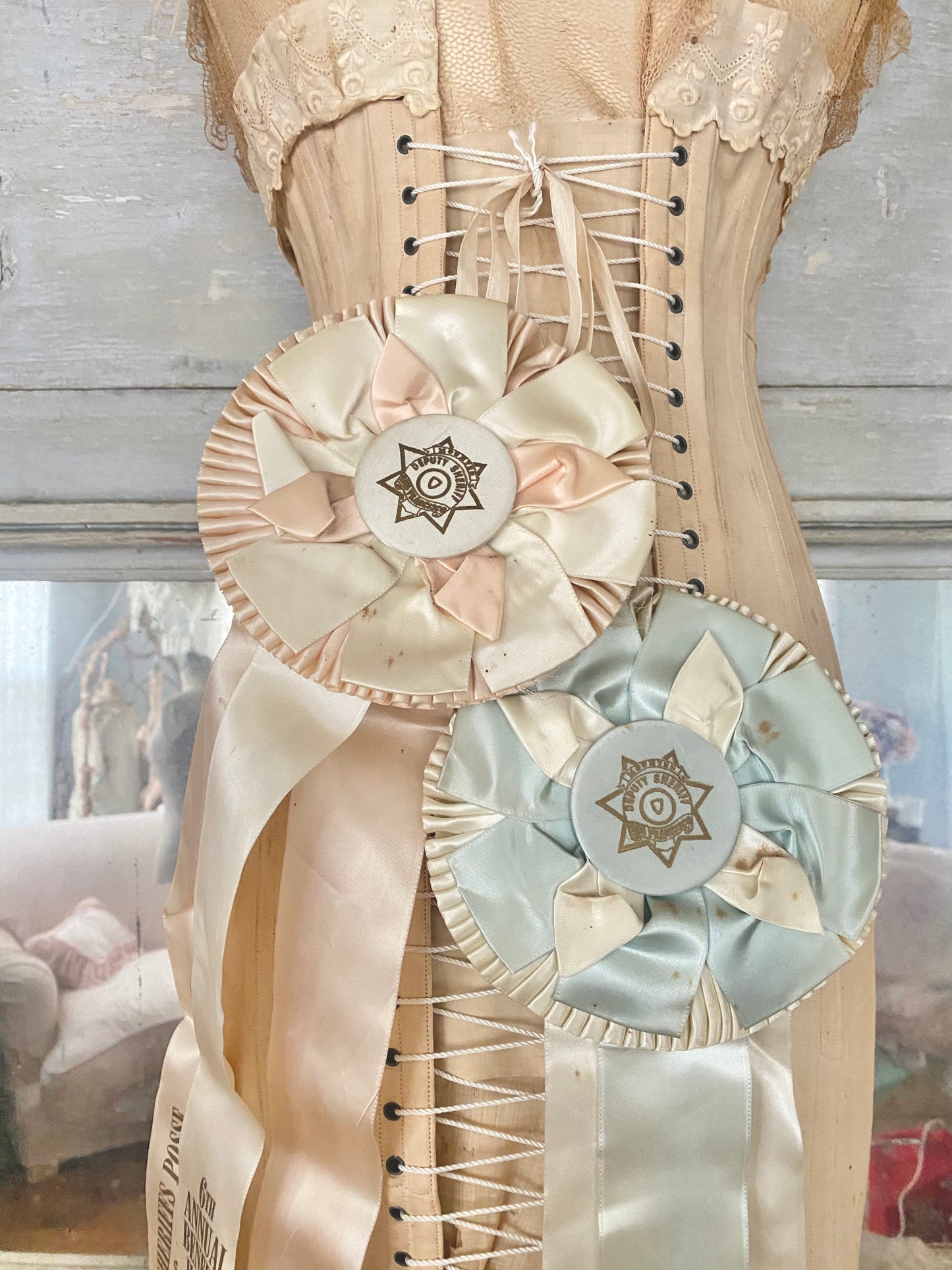Antique Silk Corset Display Mannequin