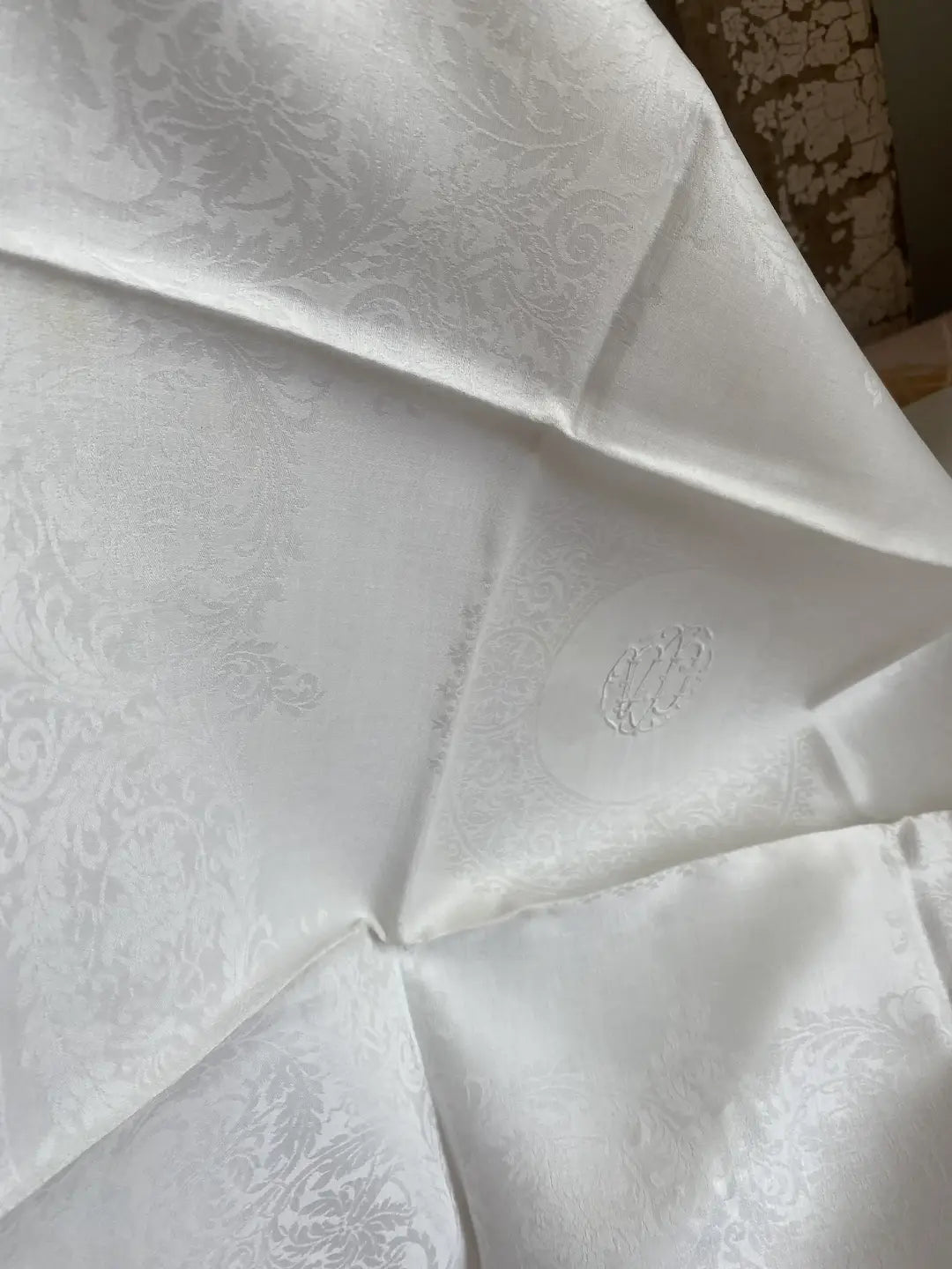 Antique 10pc French Linen Napkins Monogram