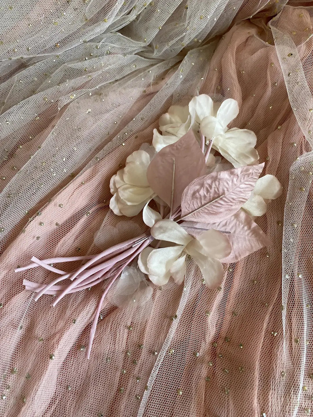 Pair Vintage Millinery Flowers