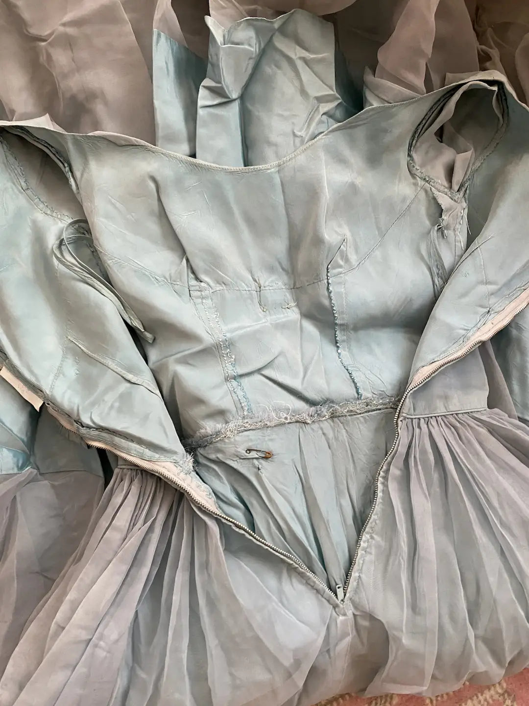 Vintage Cinderella Blue Prom Dress