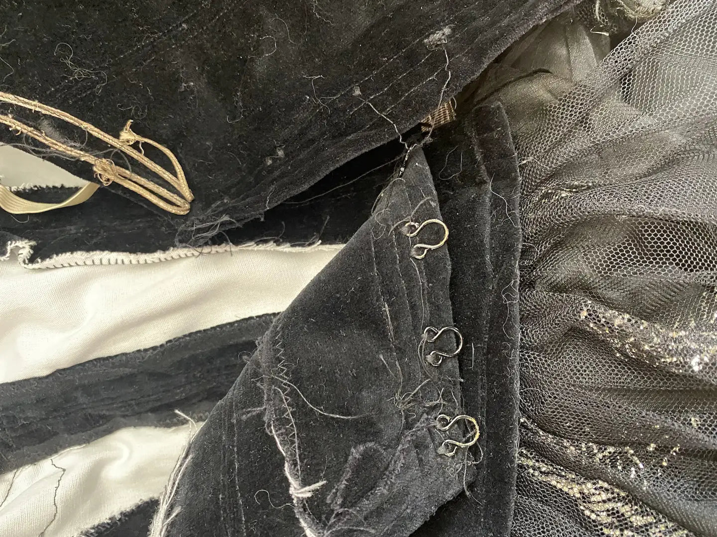 Vintage Ballet Dress Costume Black Velvet