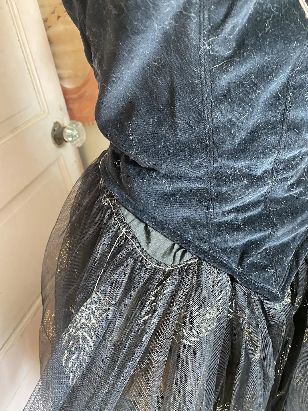 Vintage Ballet Dress Costume Black Velvet