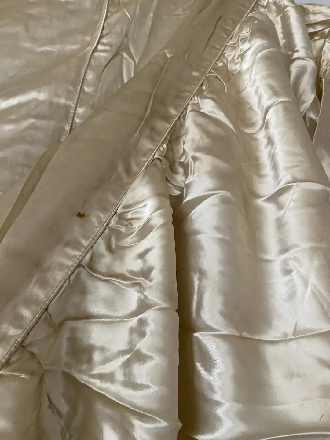 Vintage 1930s 7pc Satin Boudoir Bedspread Set