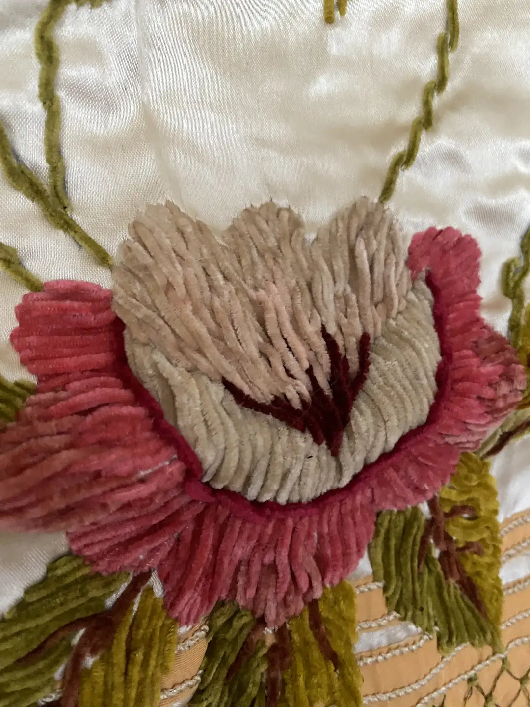 Vintage 1930s 7pc Satin Boudoir Bedspread Set