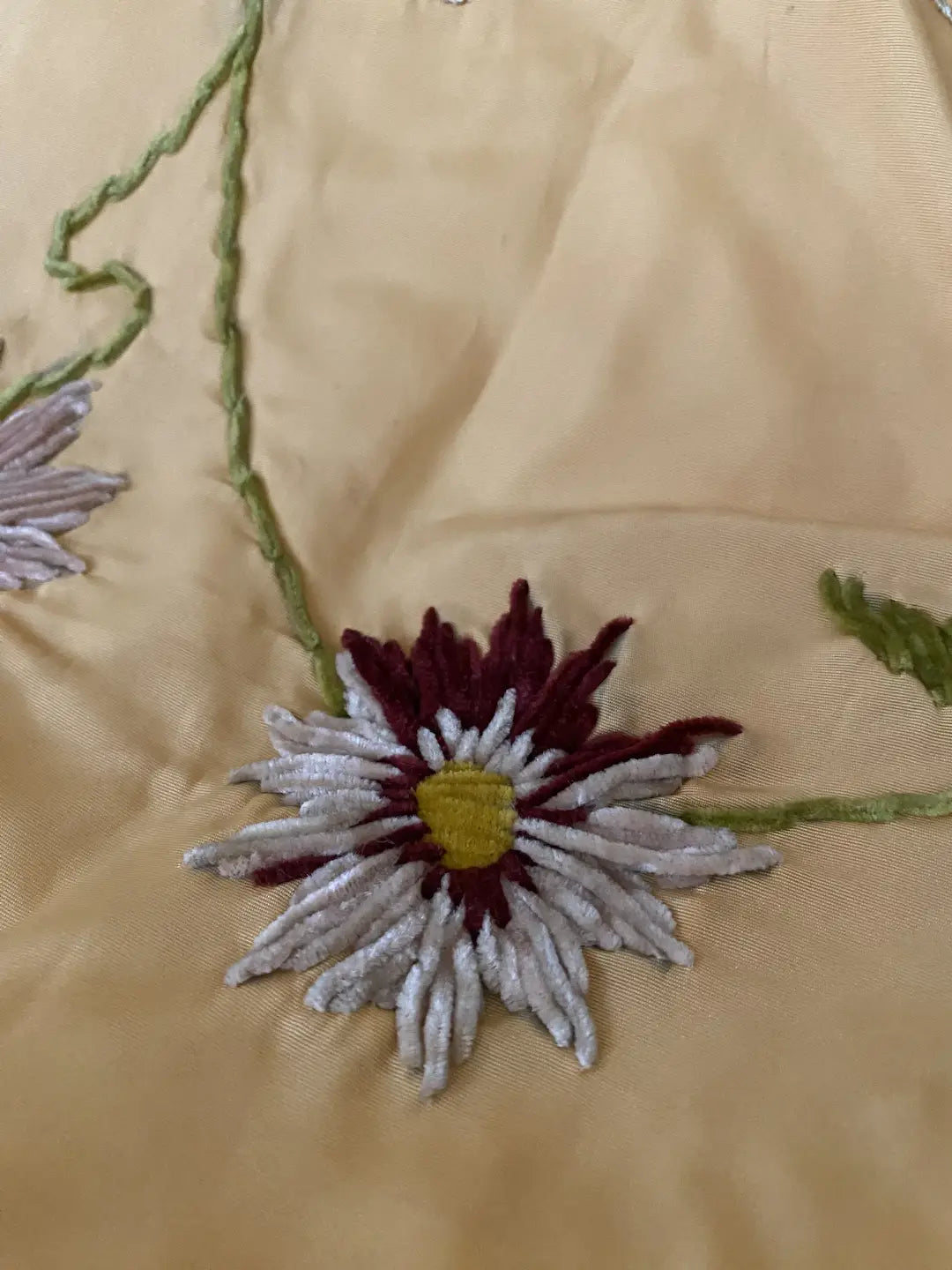 Vintage 1930s 7pc Satin Boudoir Bedspread Set