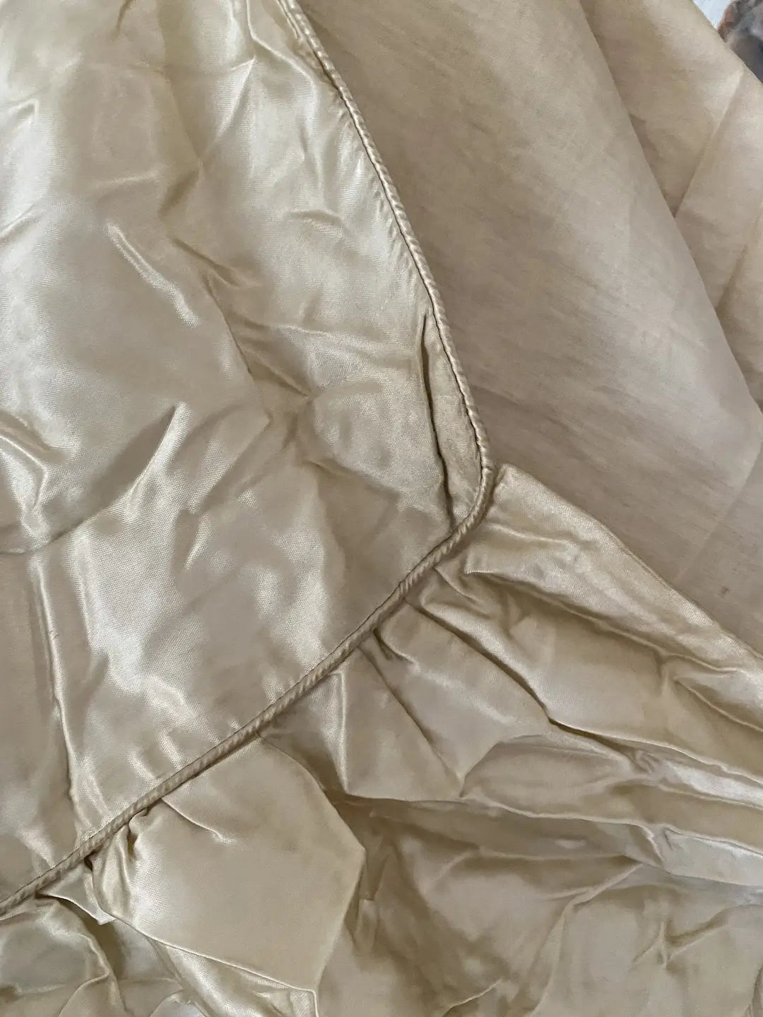 Vintage 1930s 7pc Satin Boudoir Bedspread Set