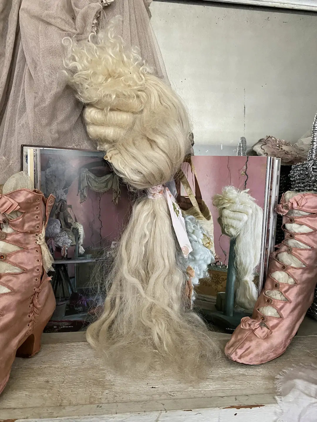 Vintage By Nina Hartmann Antique Wig Photographed Published In A Divine Mess