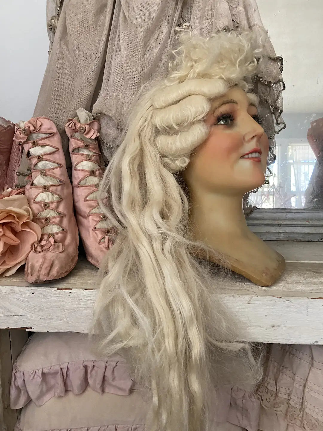 Vintage By Nina Hartmann Antique Wig Photographed Published In A Divine Mess