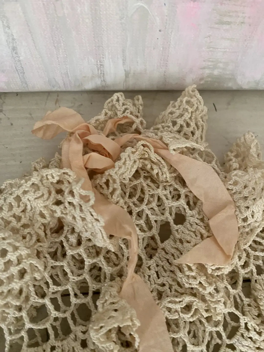 Vintage Pair Lace Ruffled Petite Boudoir Lampshade Covers