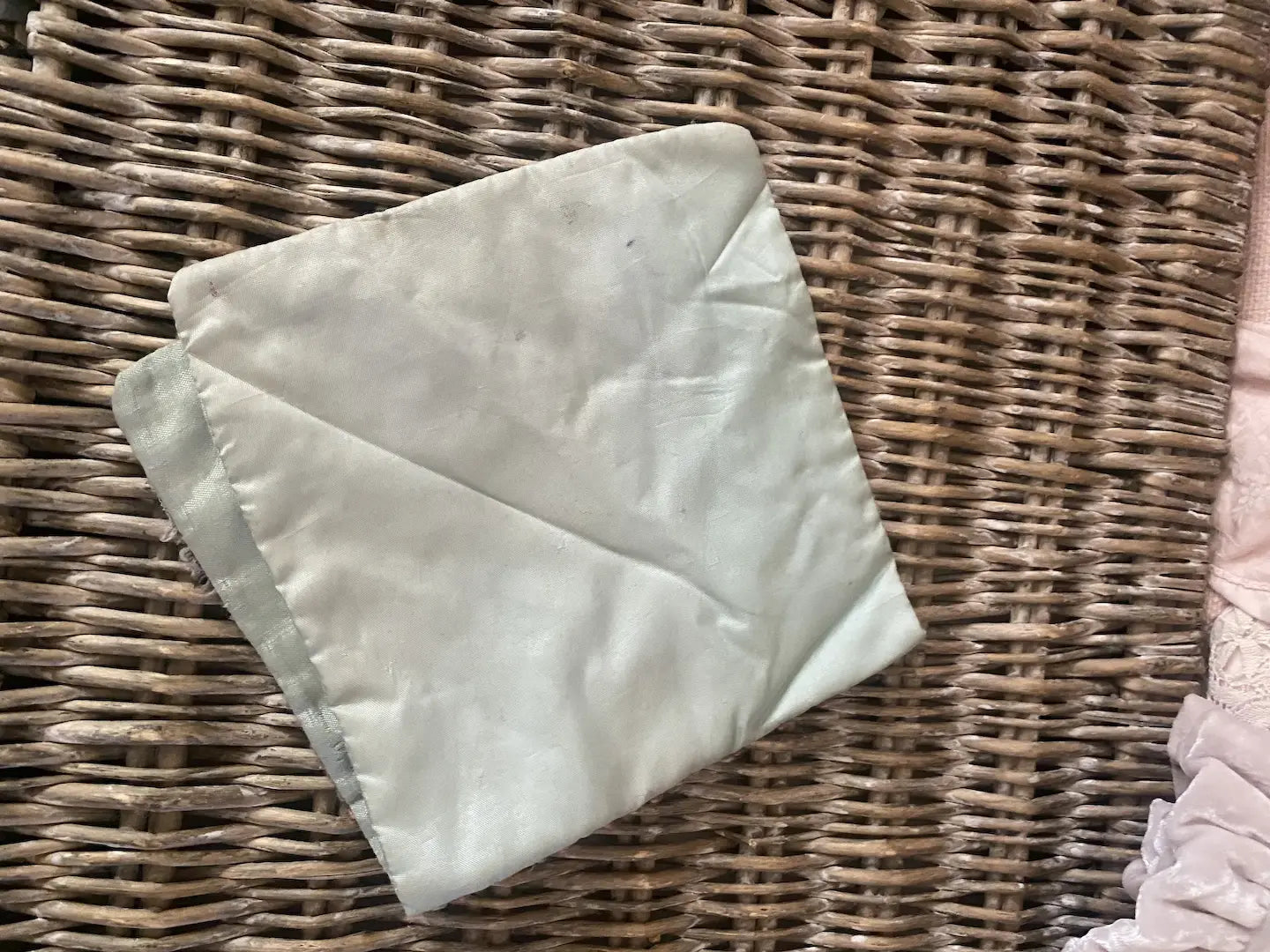 Vintage Pale Blue Hankie Holder