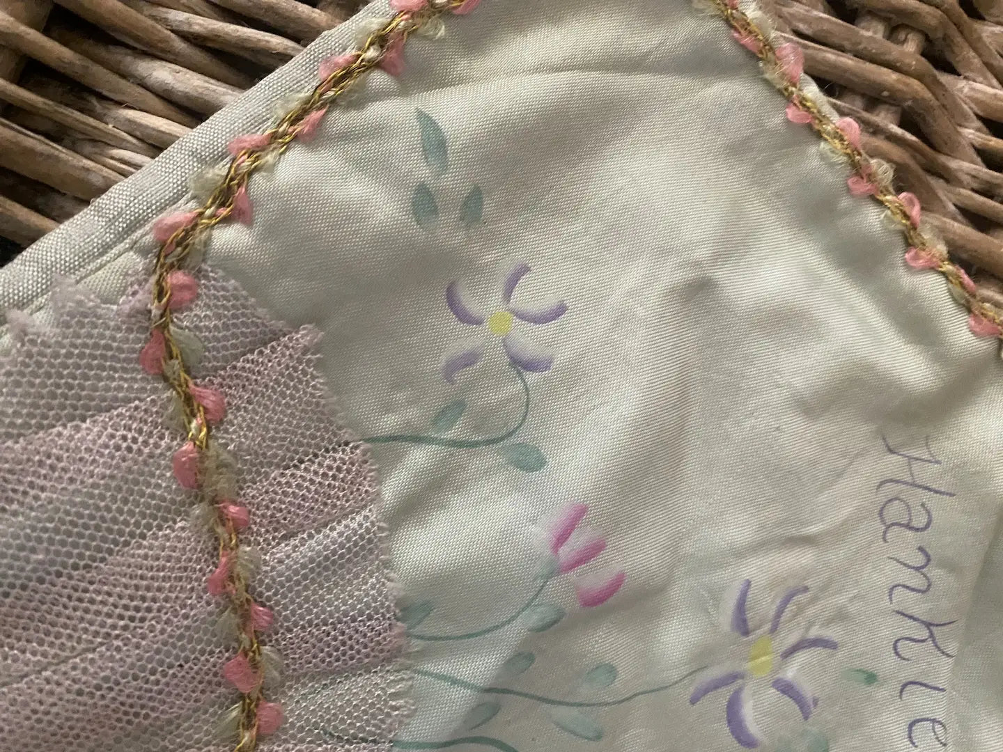 Vintage Pale Blue Hankie Holder
