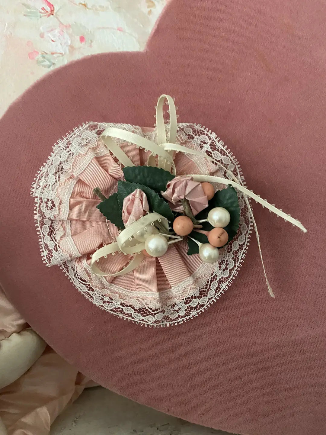 Vintage Mauve Velvet Sees Candy Box