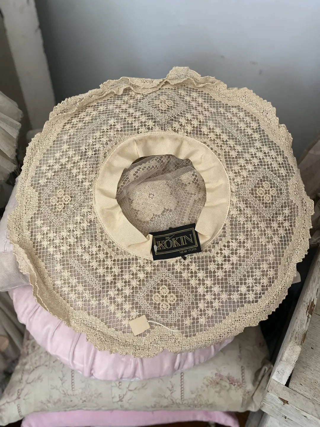 Vintage KOKIN Couture New York Rose Millinery Hat