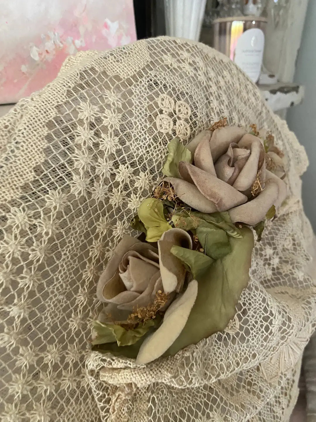 Vintage KOKIN Couture New York Rose Millinery Hat