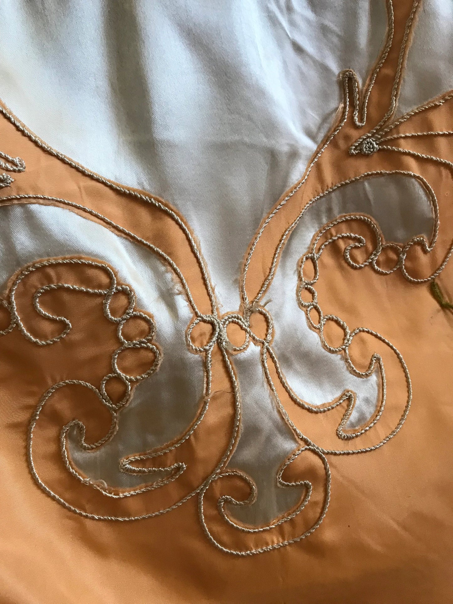 Vintage 1930s 7pc Satin Boudoir Bedspread Set