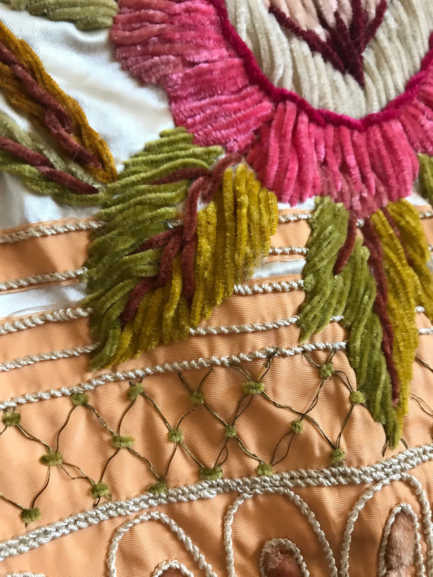 Vintage 1930s 7pc Satin Boudoir Bedspread Set